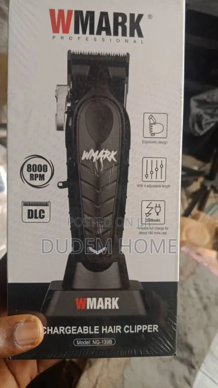 Wmark Professional Rechargeable Hair Clipper 8000 RPM