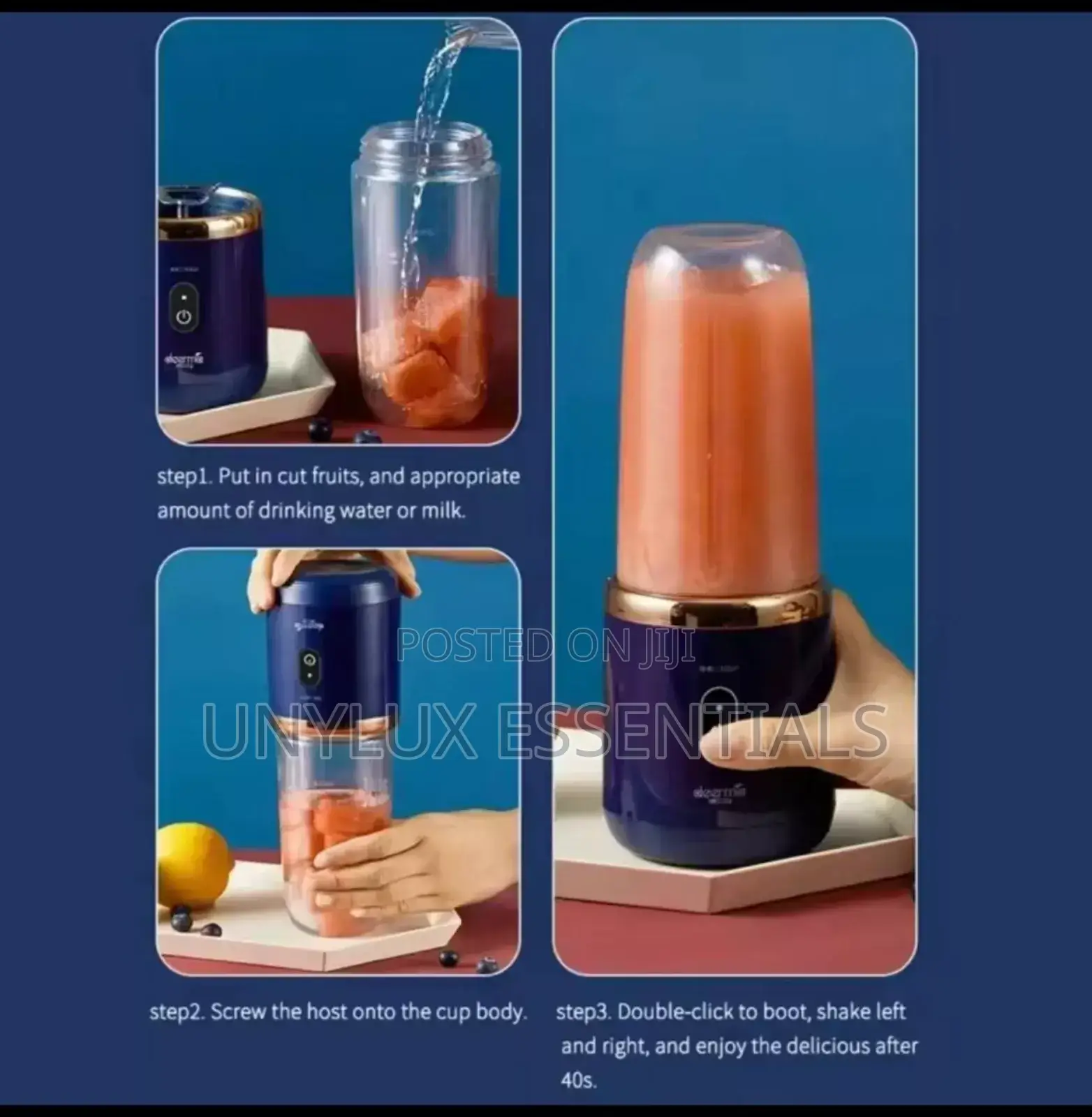 Portable Usb Rechargeable Juicer 6-Blade