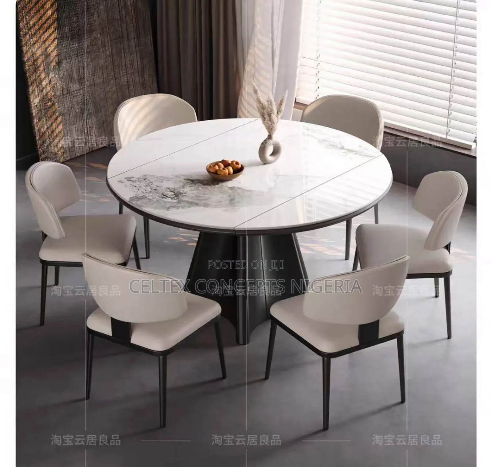 Modern Round Marble Table With Chairs