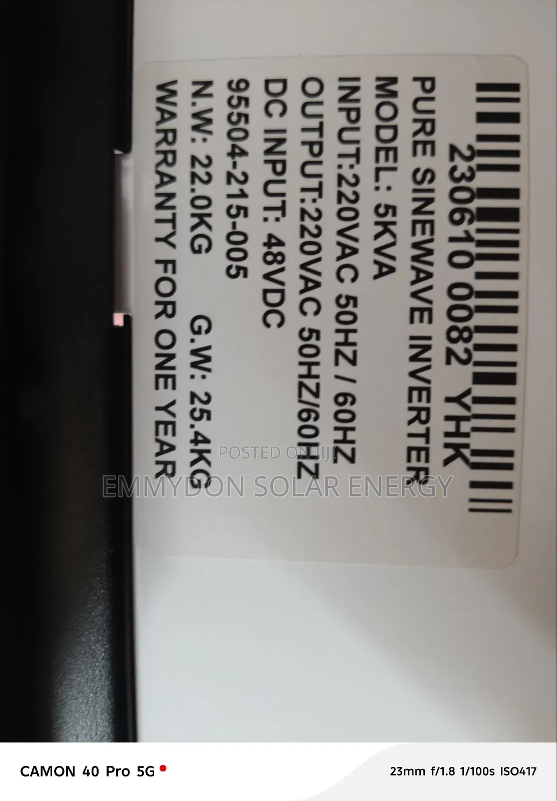 Yohako Inverter 5kva 48v Non Hybrid
