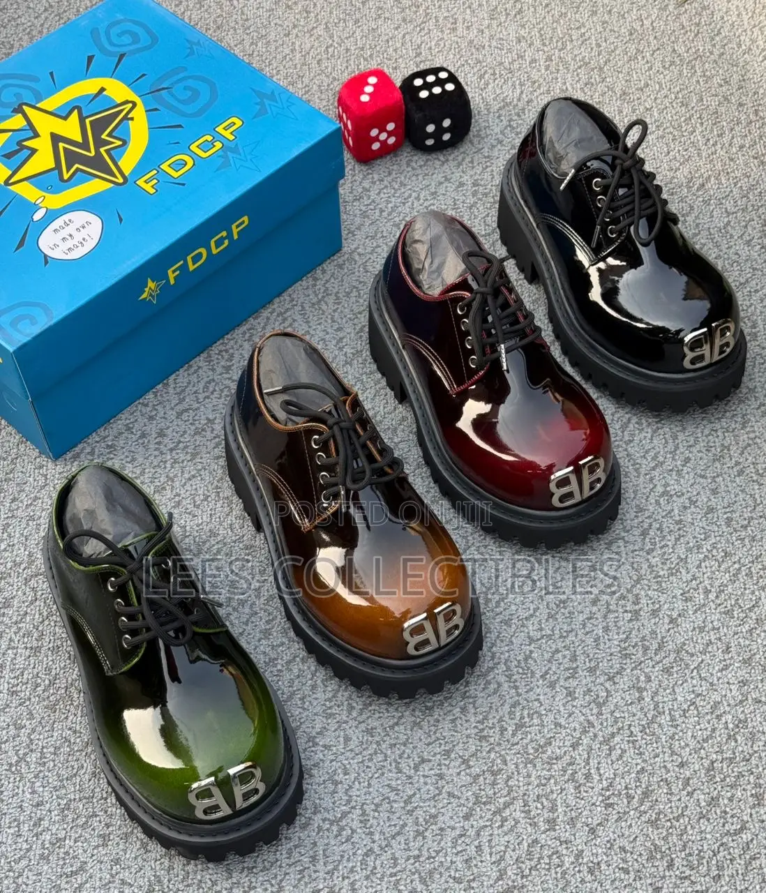 Balenciaga X Fdcp Quality Leather Derby Boots