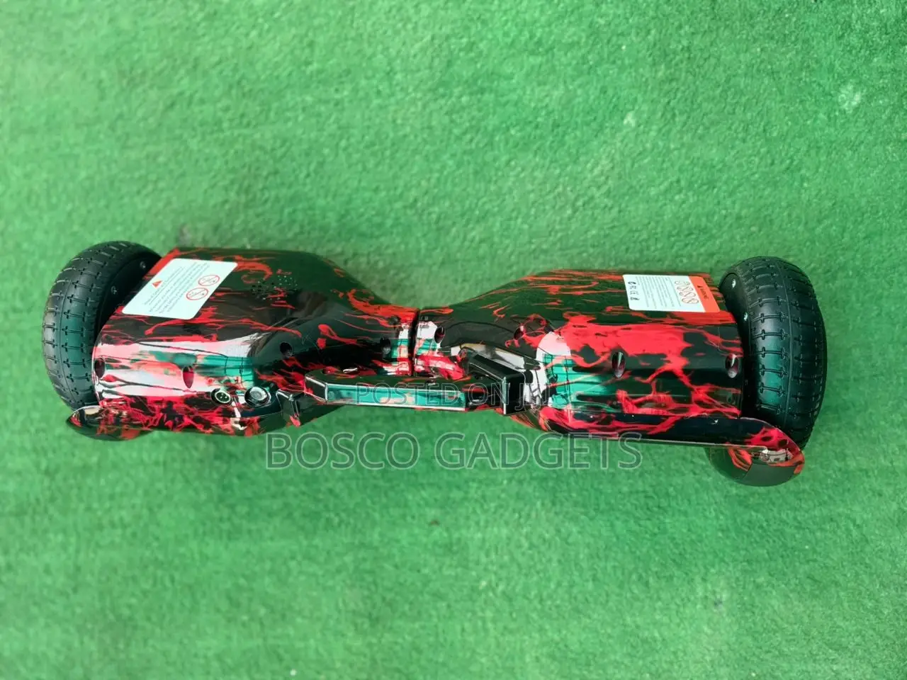 Spotted Red Hoverboard With Bluetooth, Led Lights, 6.5-Inch Tires