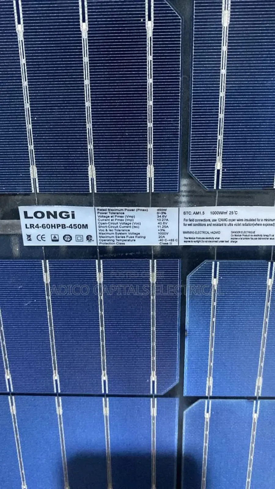 450w Longi Bifacial Panels