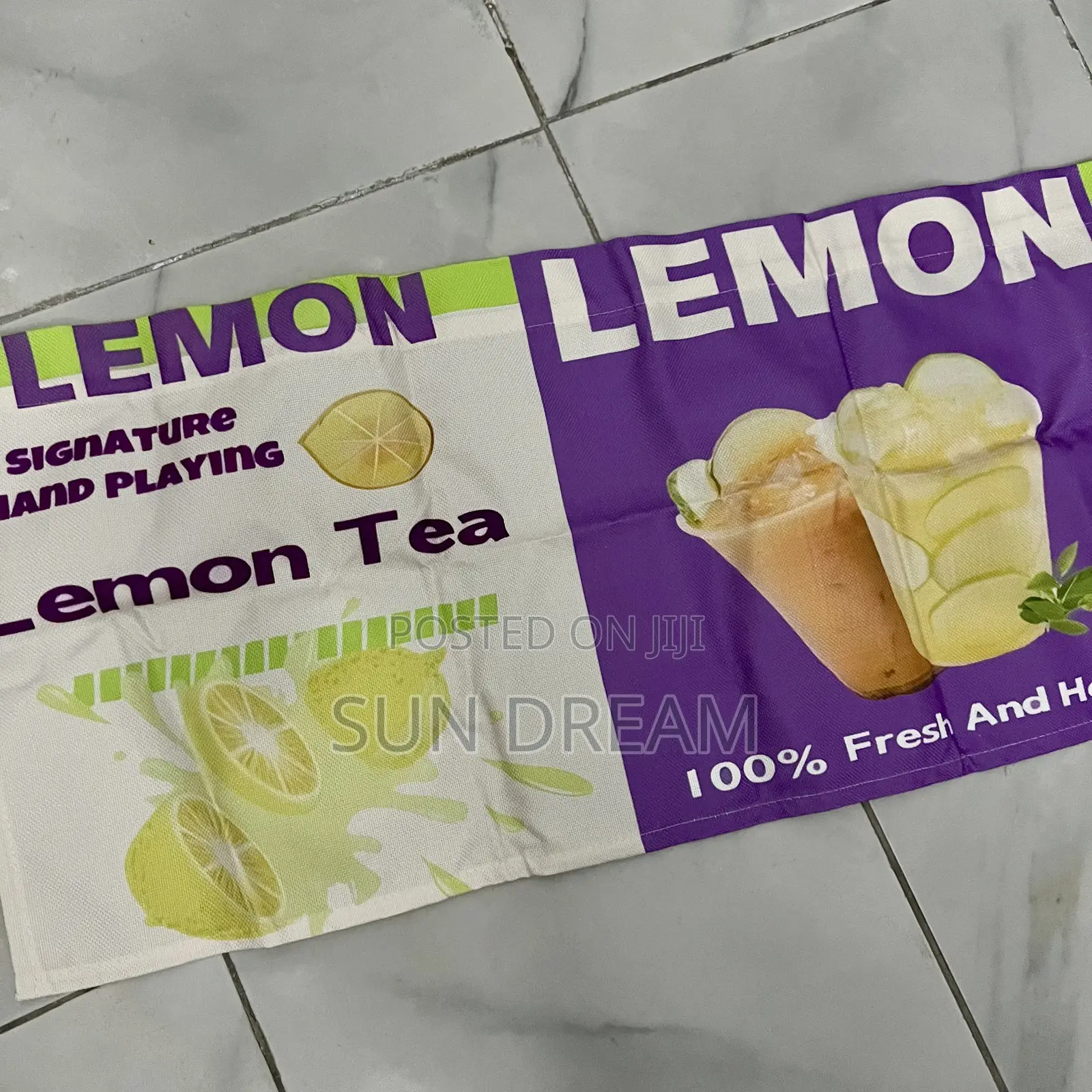 Lemon Tea Banner Juice Poster Lemon Tea Advertising Cloth