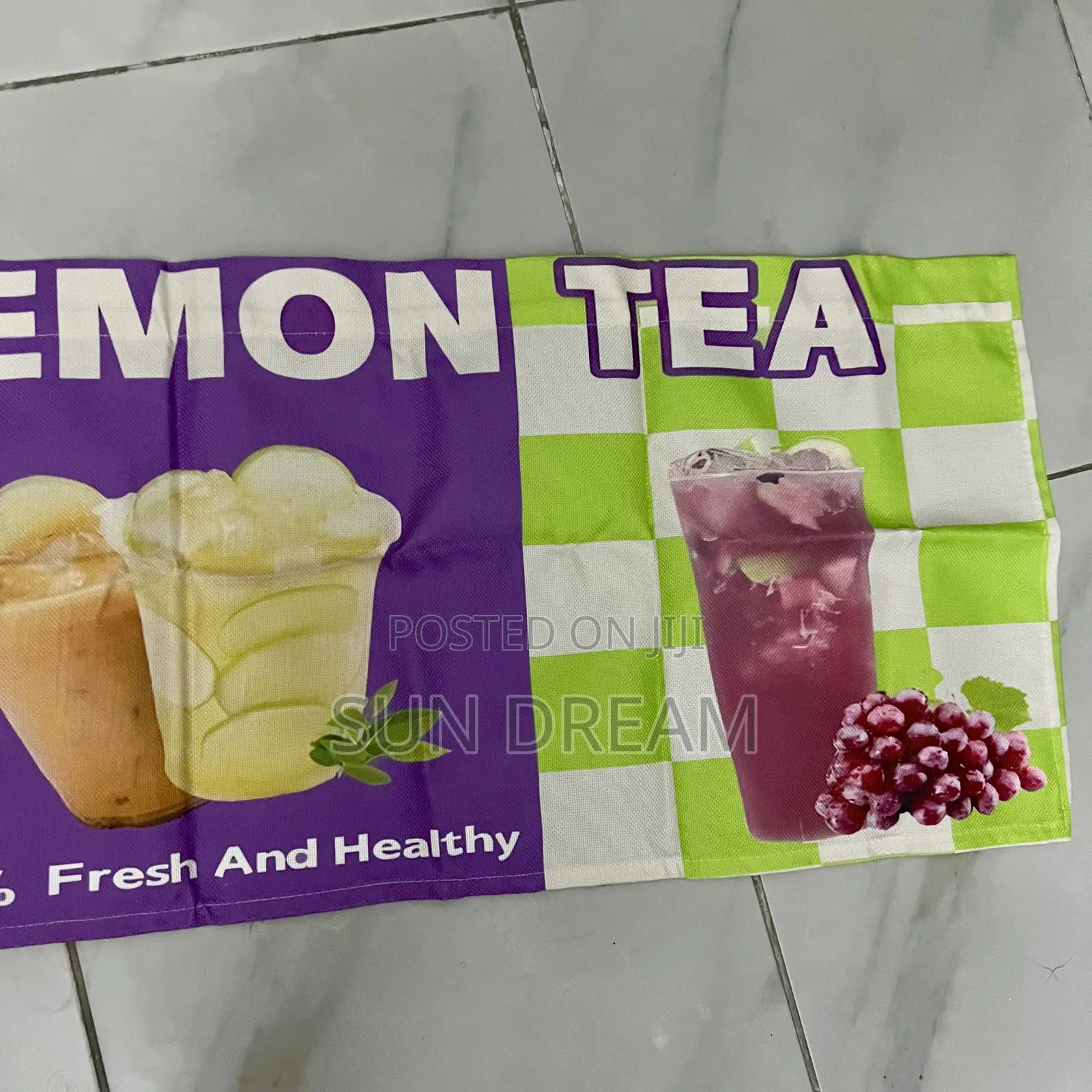 Lemon Tea Banner Juice Poster Lemon Tea Advertising Cloth