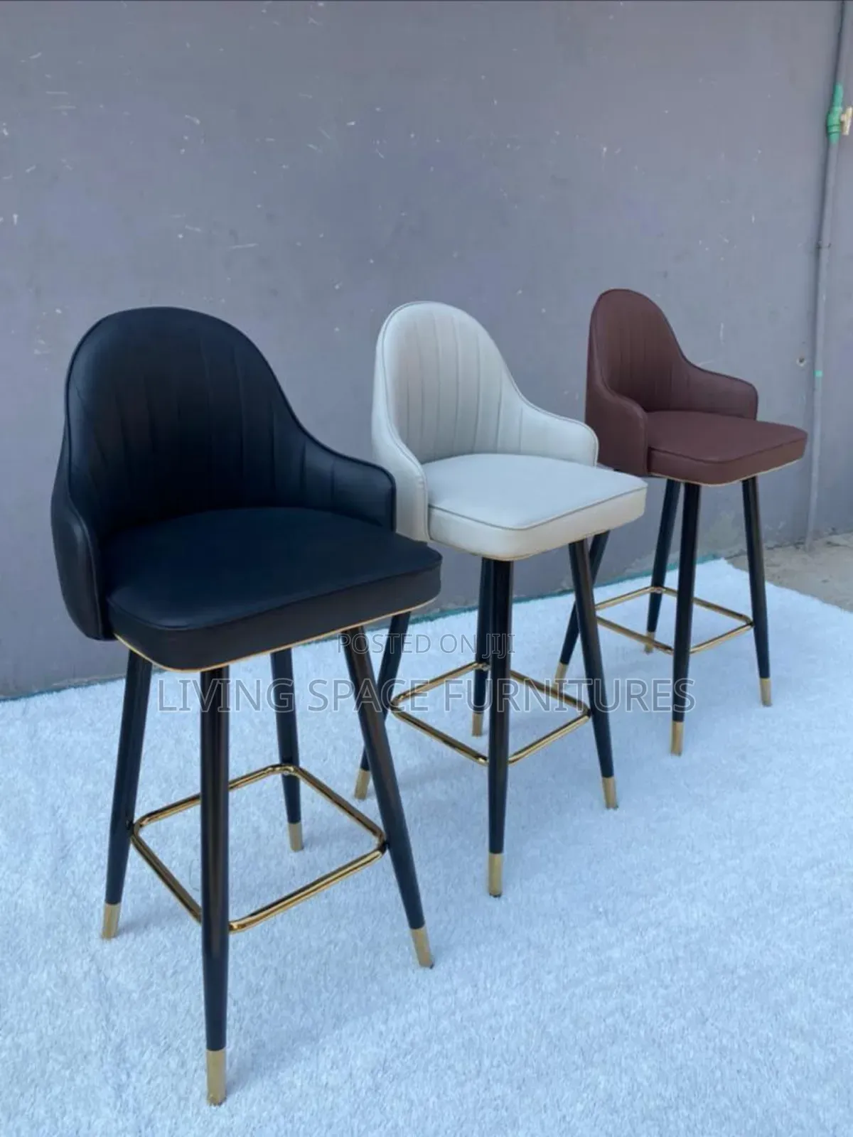 Exotic Leather Bar Stools