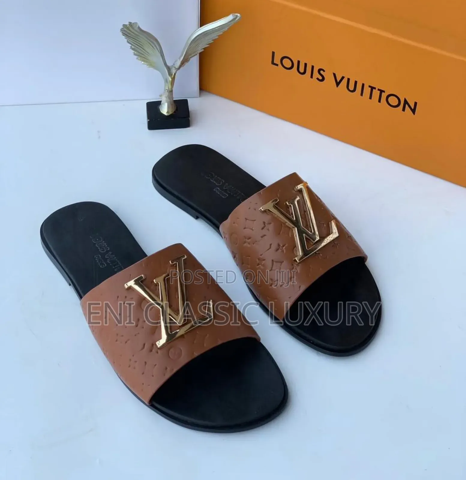 Louis Vuitton Luxury Men's Slippers Best Quality Well Banded Package
