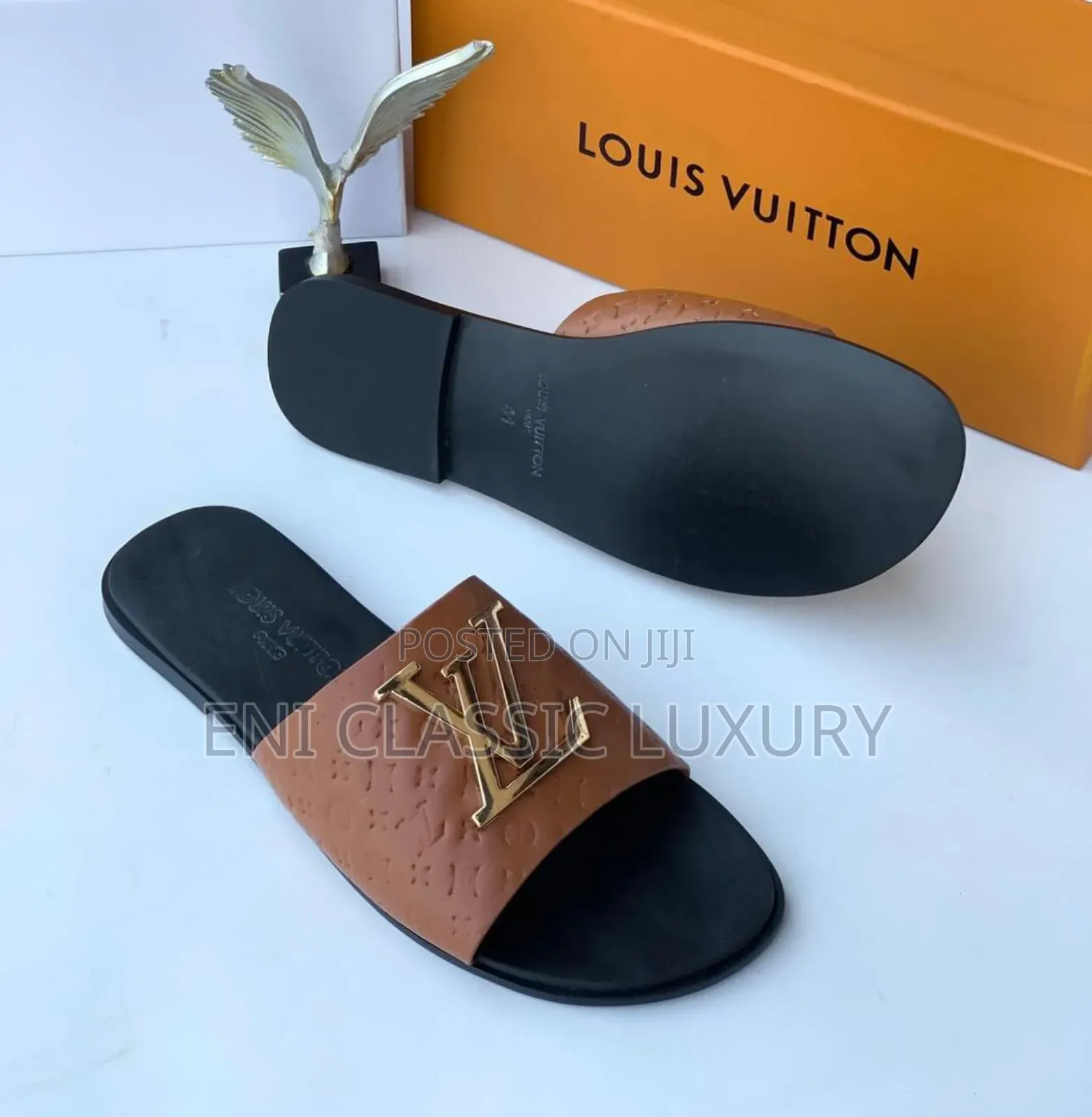 Louis Vuitton Luxury Men's Slippers Best Quality Well Banded Package