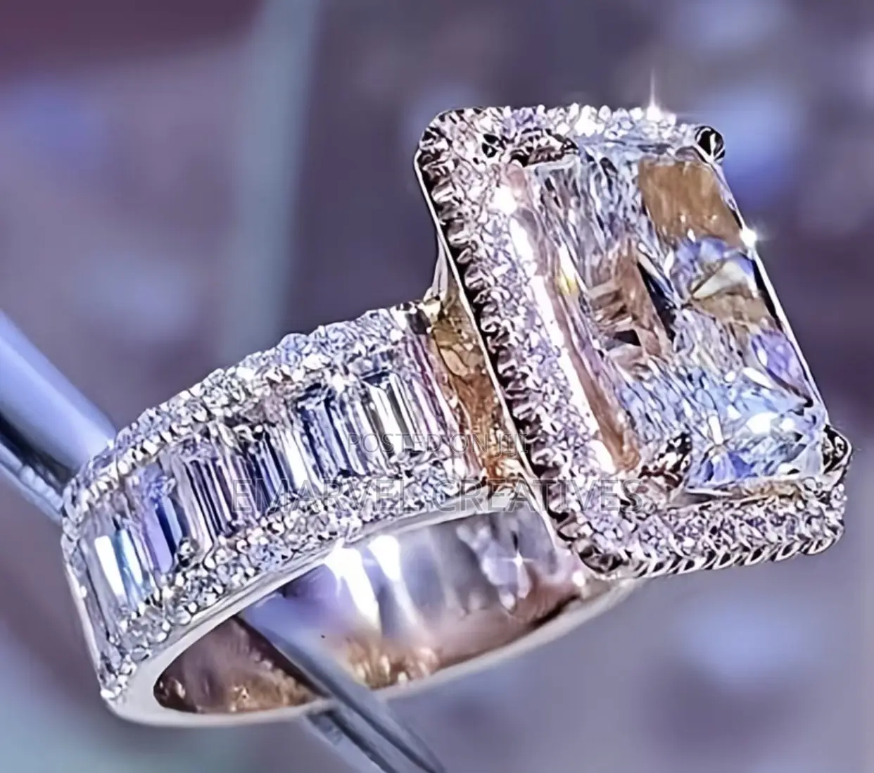 A Luxurious and Elegant Alloy Engagement Ring