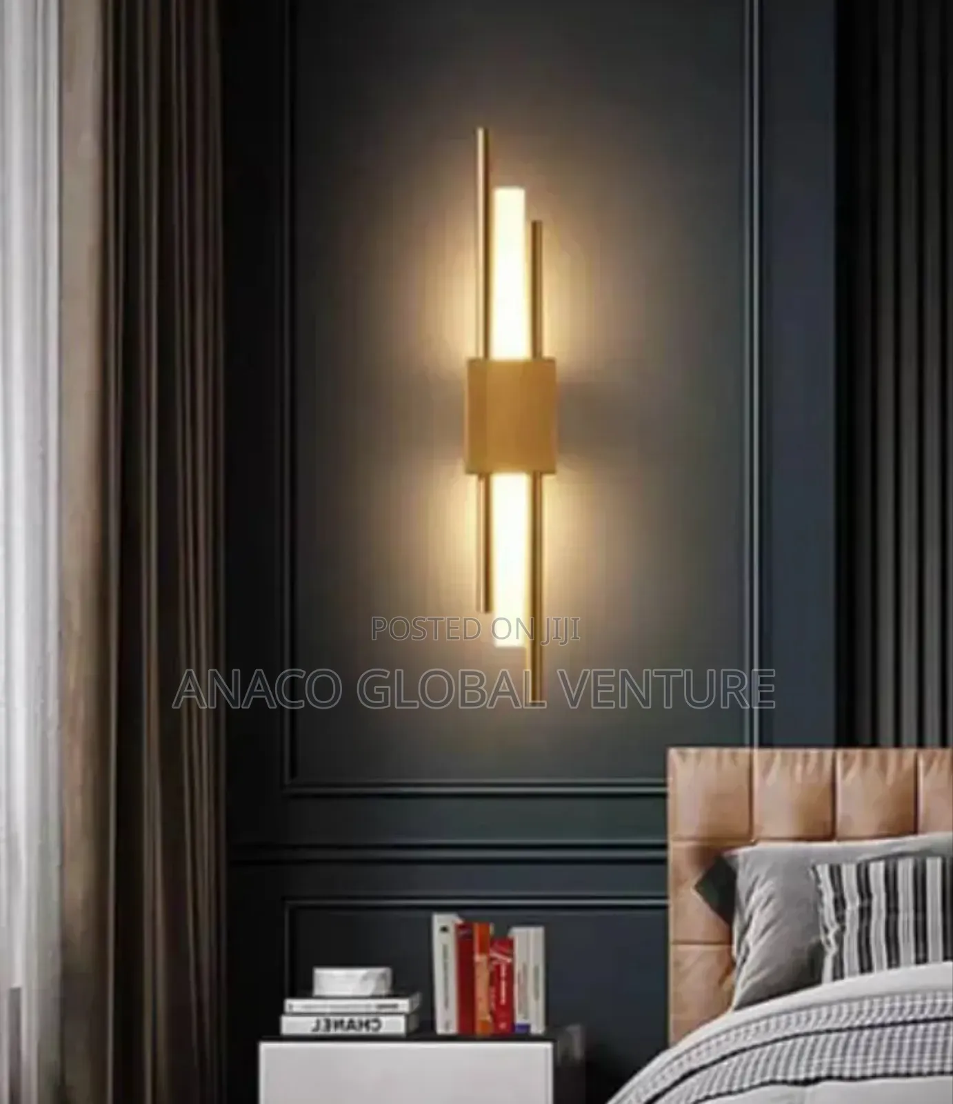 Classic Led Wall Bracket Gold Body Double Colour Light