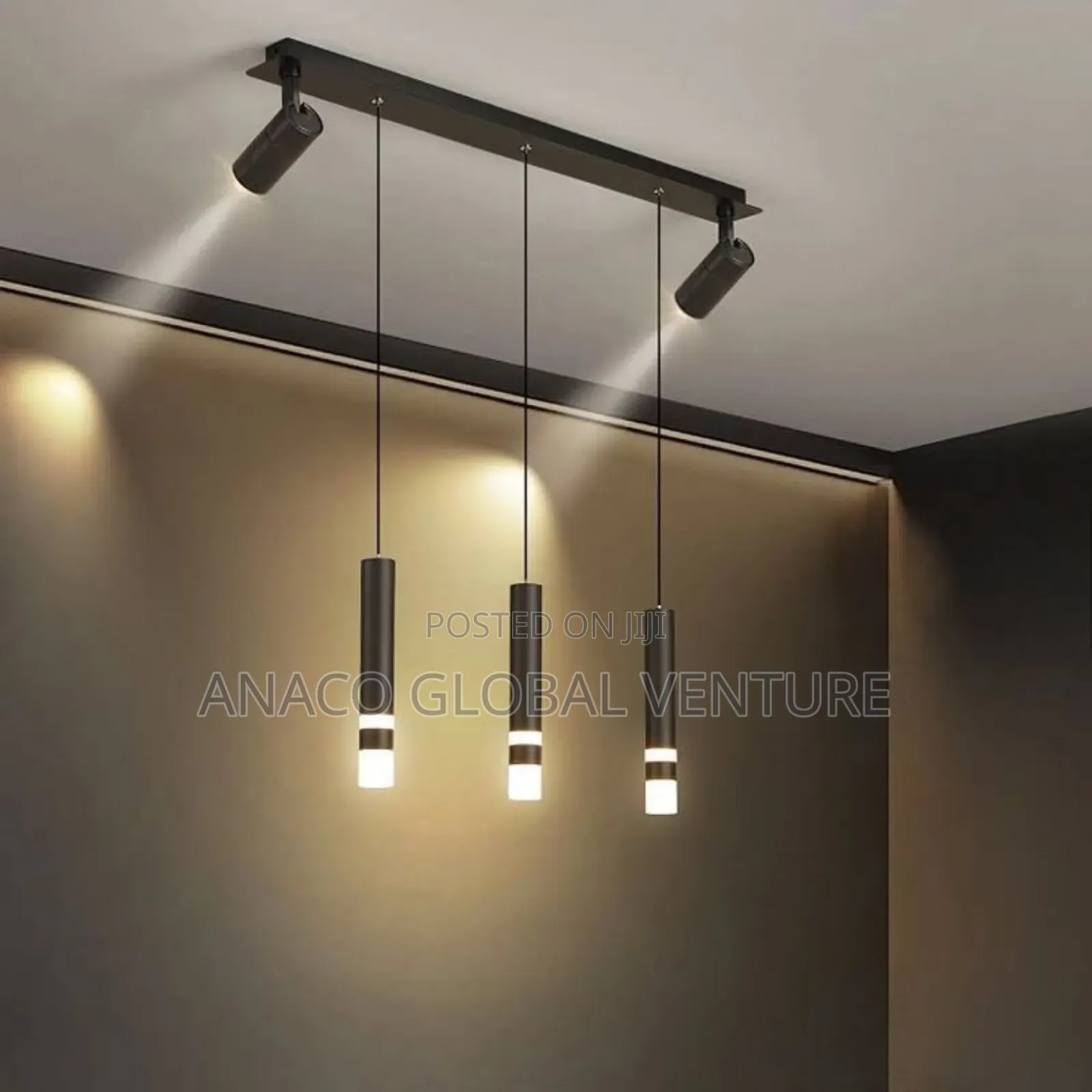 Modern Led Pendant Light With Two Track Light