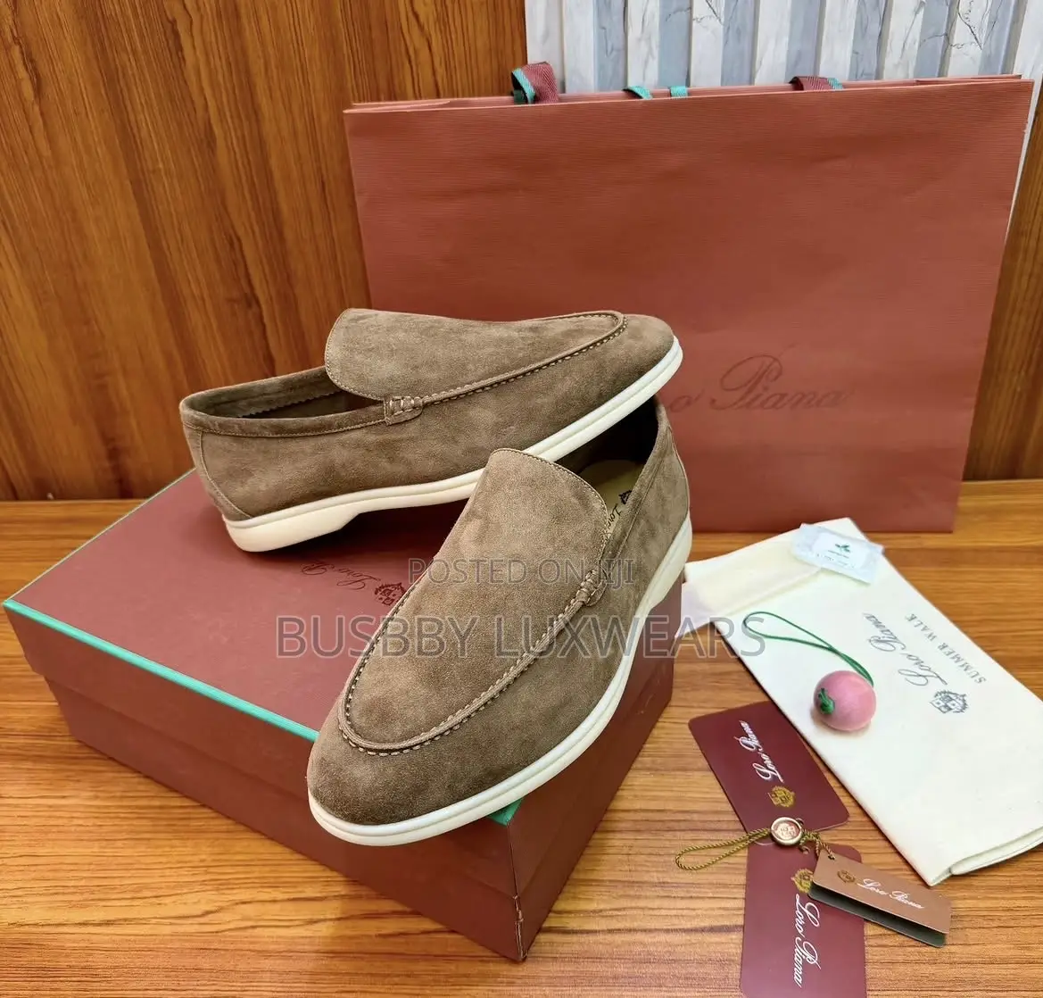 Loro Piana Summer Walk Suede Loafers for Men