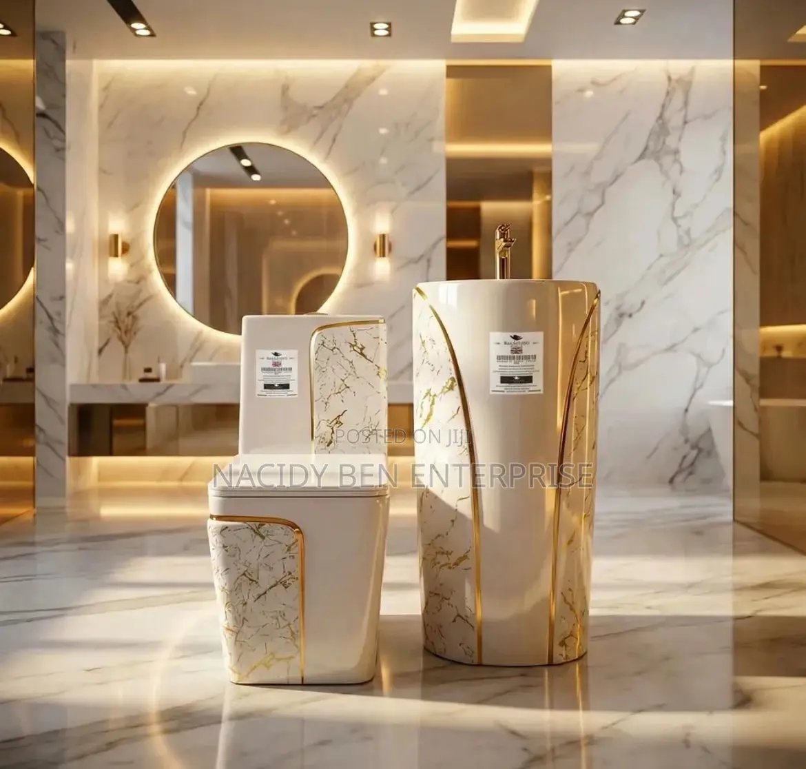 Ceramics Integrated Wc With Standing Basin