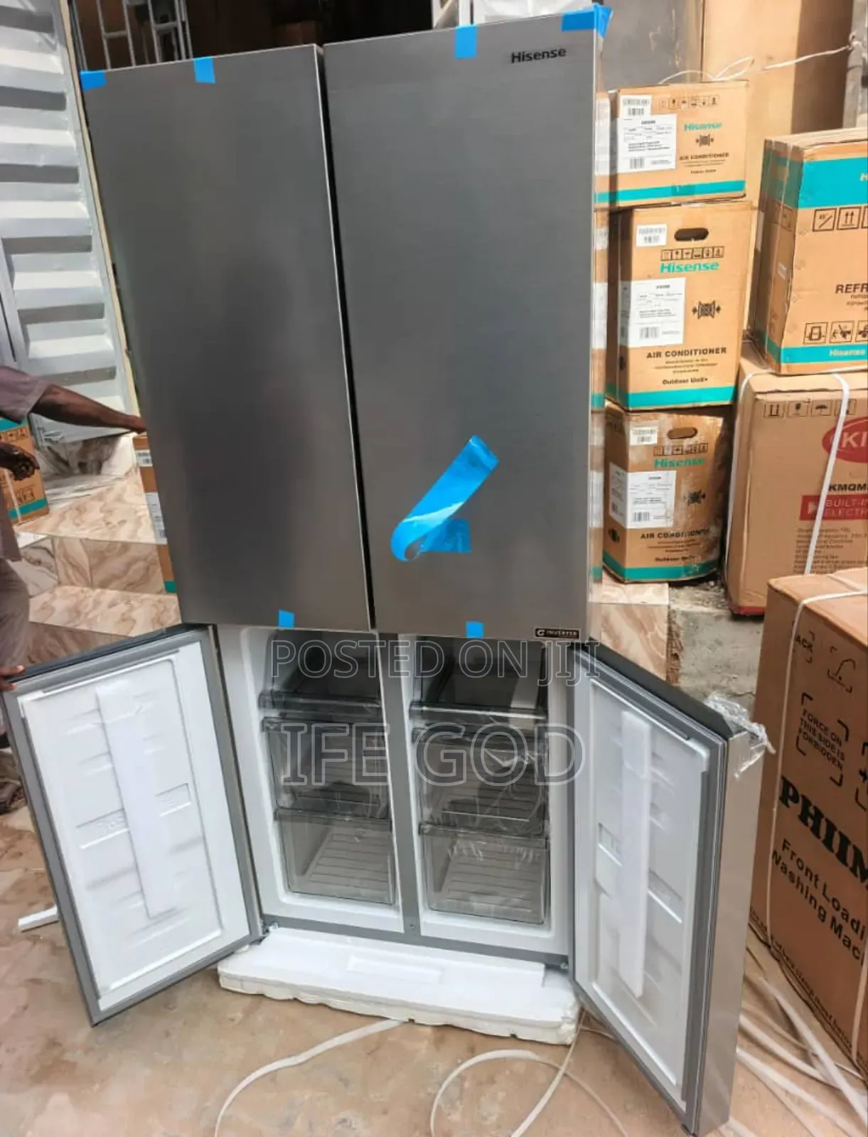 Original Hisense French Door Inverter Fridge & Bottom Freezer 400l