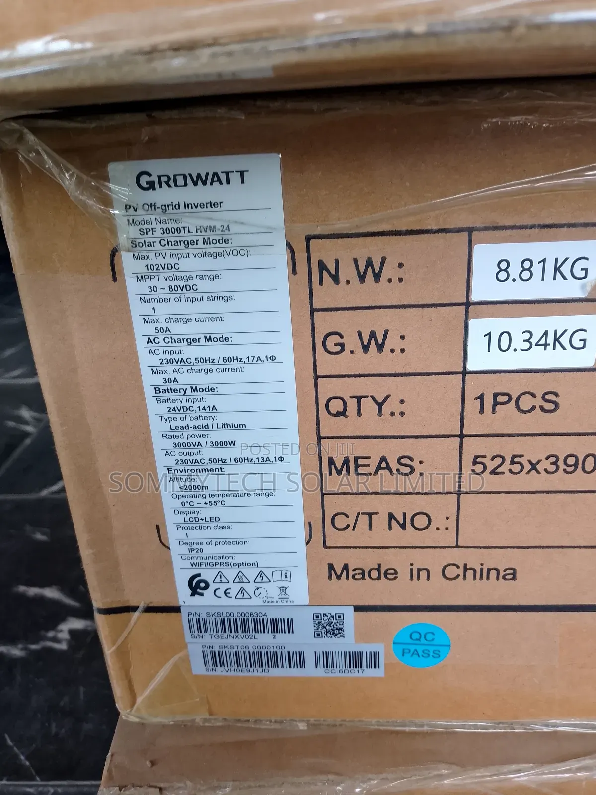 3kva_ 24v Growatt Hybrid Inverter