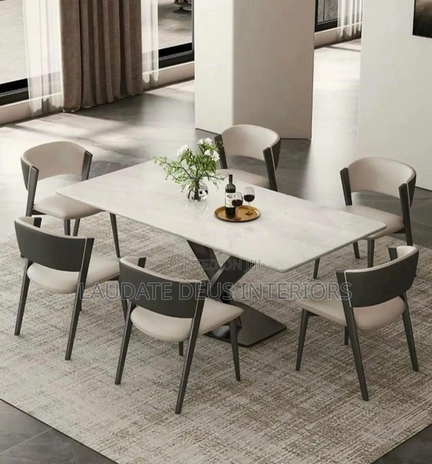 New Exquisite Classic Marble Top Dining Set