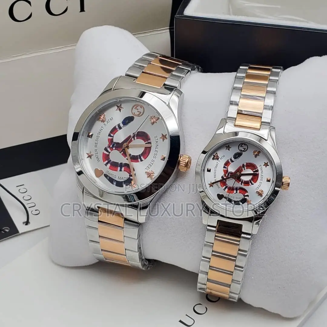 Gucci Quality Luxury Couples Set Chain Strap Wristwatch