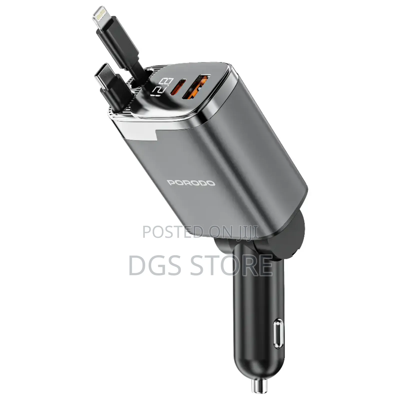 Porodo 111w Car Charger Lightning Usb C Pd 45w Qc 36w