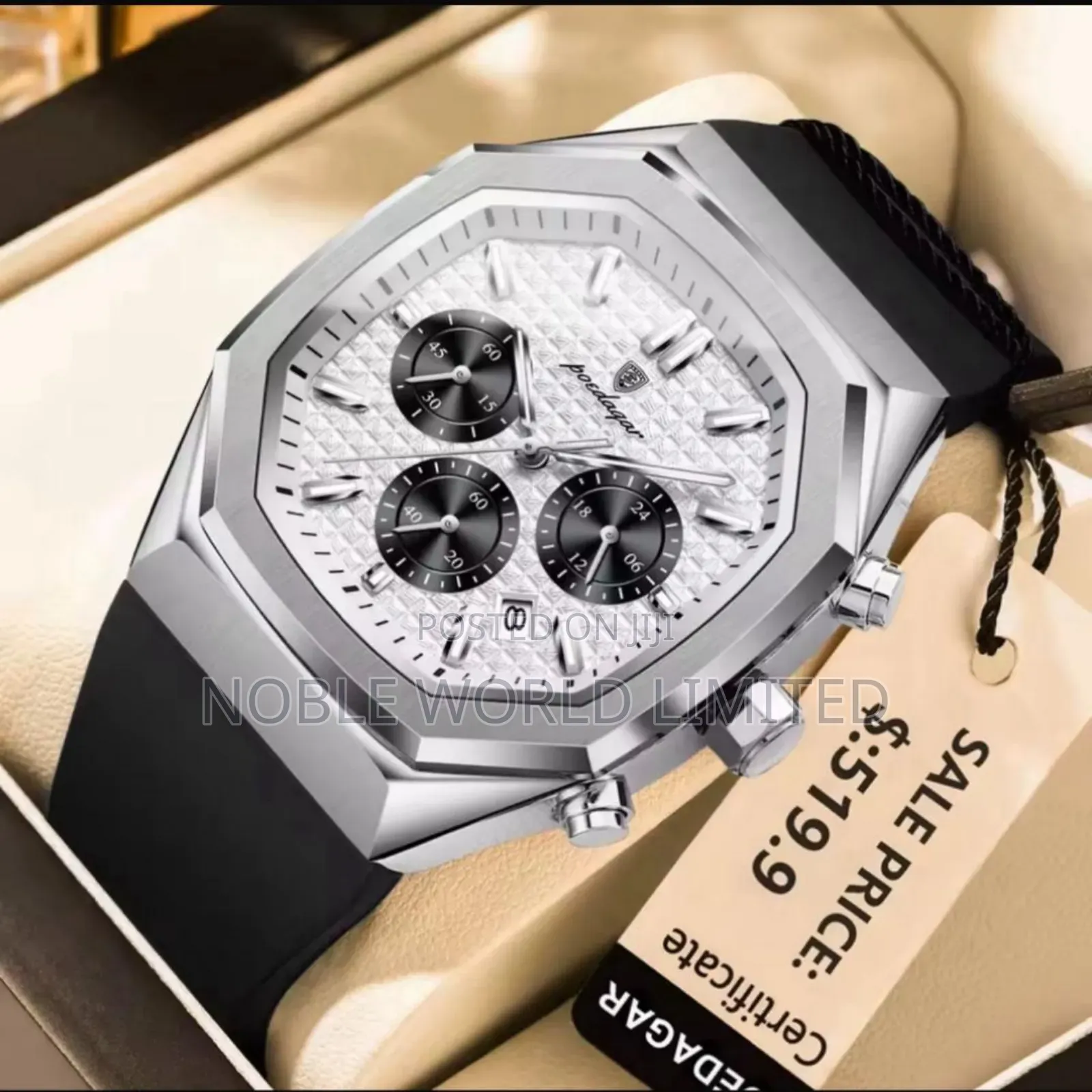 Poedagar High Grade Leather Watch Ogu 8e