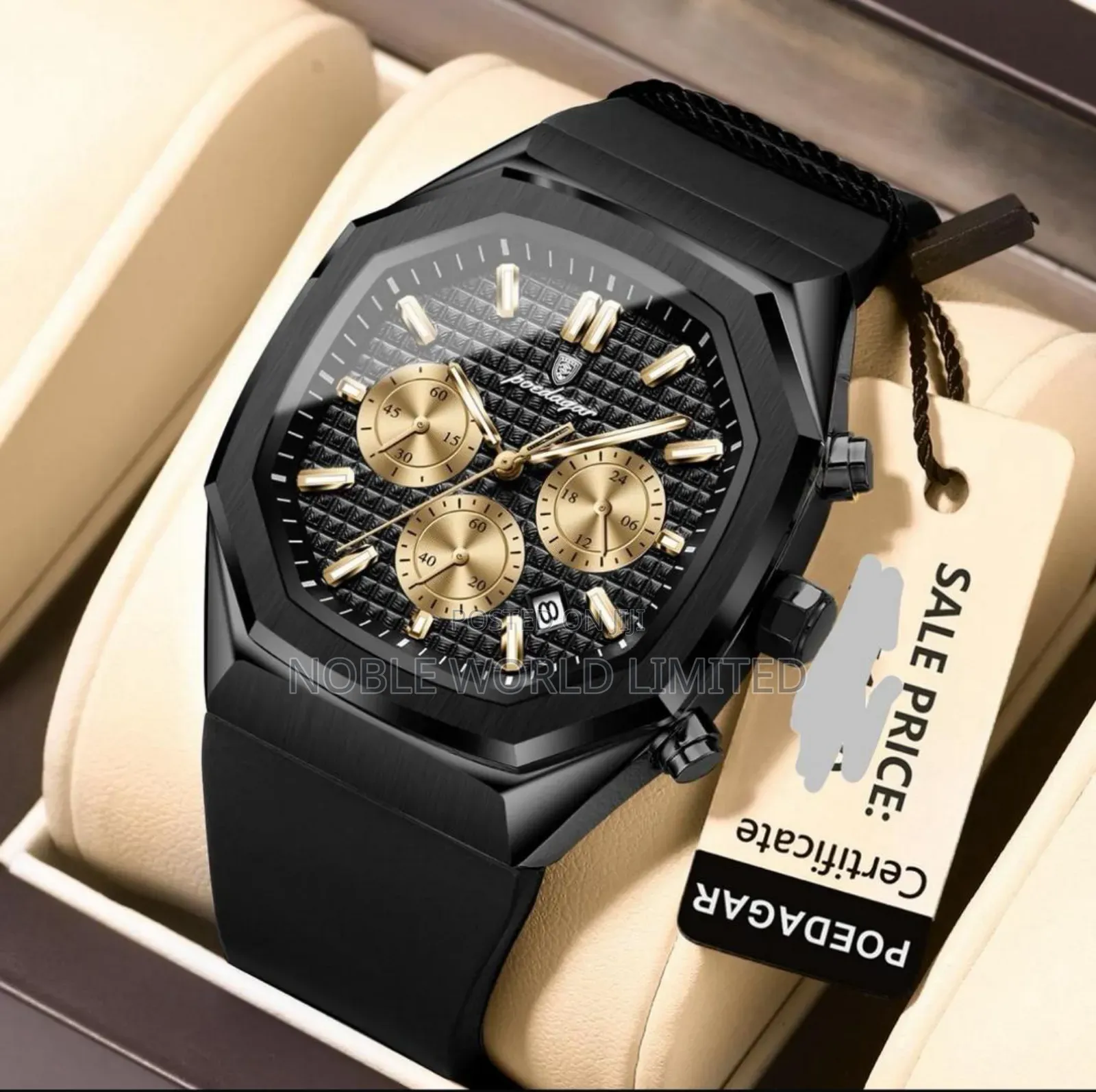 Poedagar High Grade Leather Watch Ogu 8e