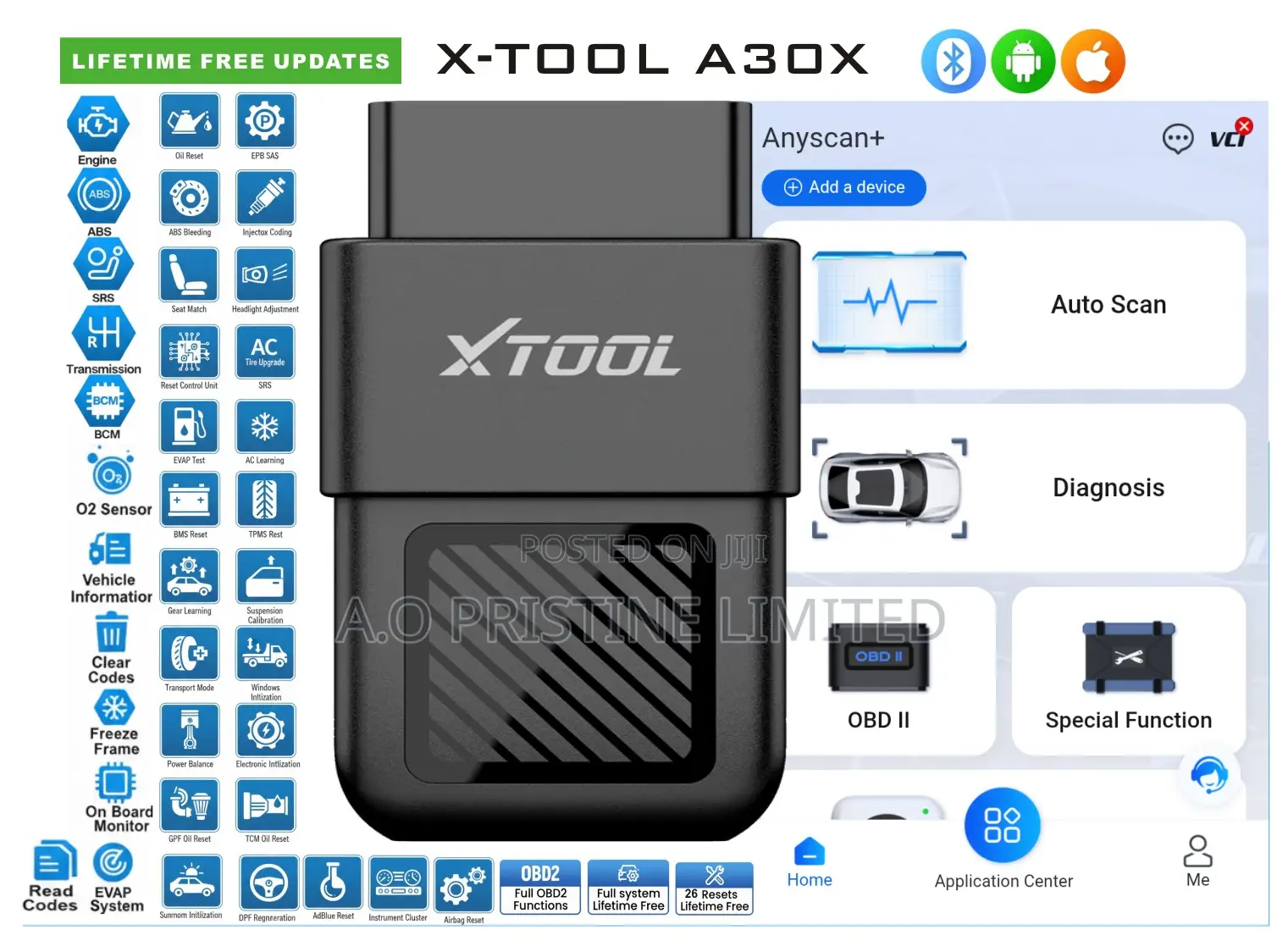 Xtool A30x Car Scanner With 31+ Services Reset Lifetime Free Update