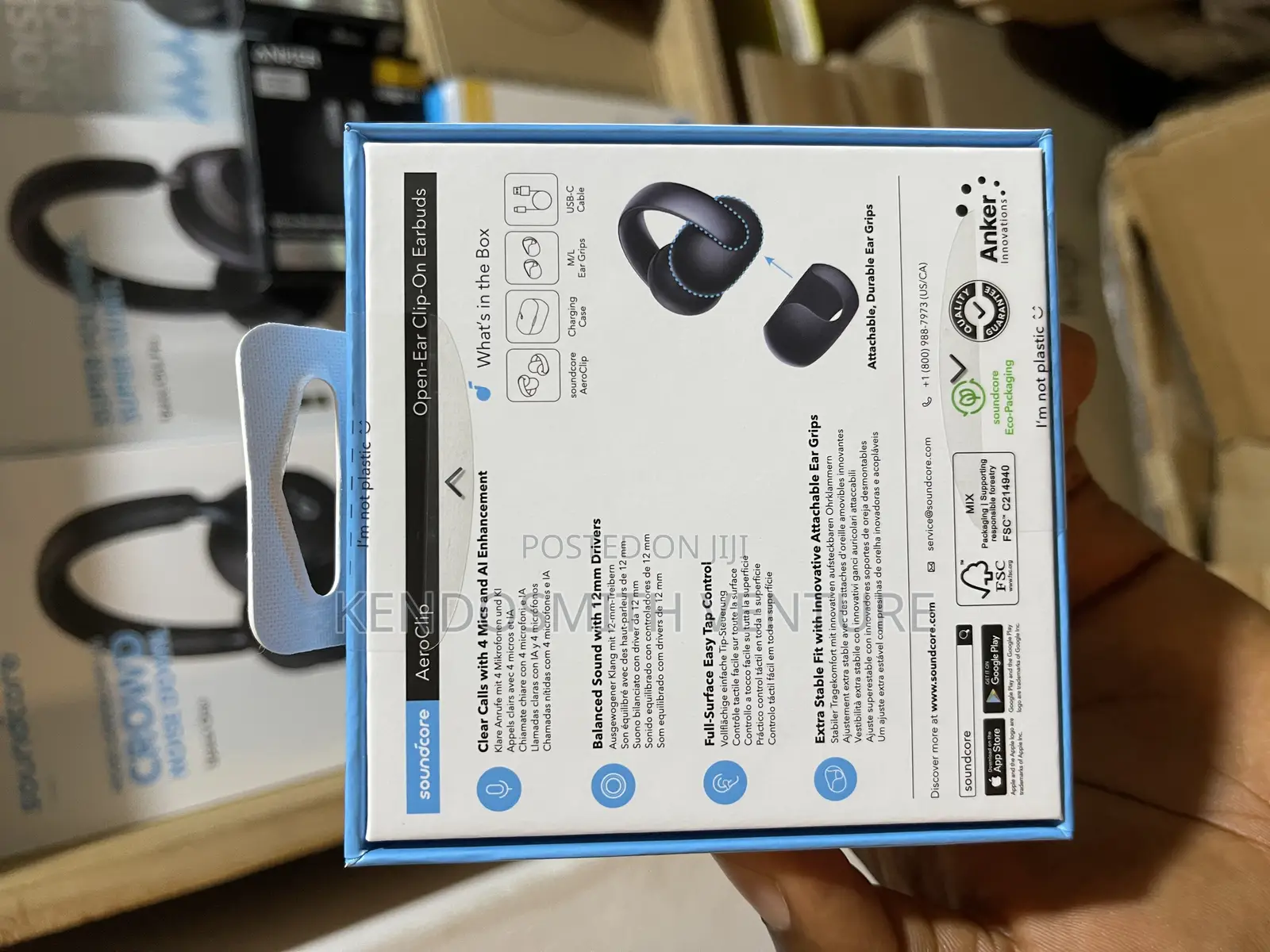 Original Anker Soundcore Aeroclip Open-Ear Wireless Earbuds – Ai Call.