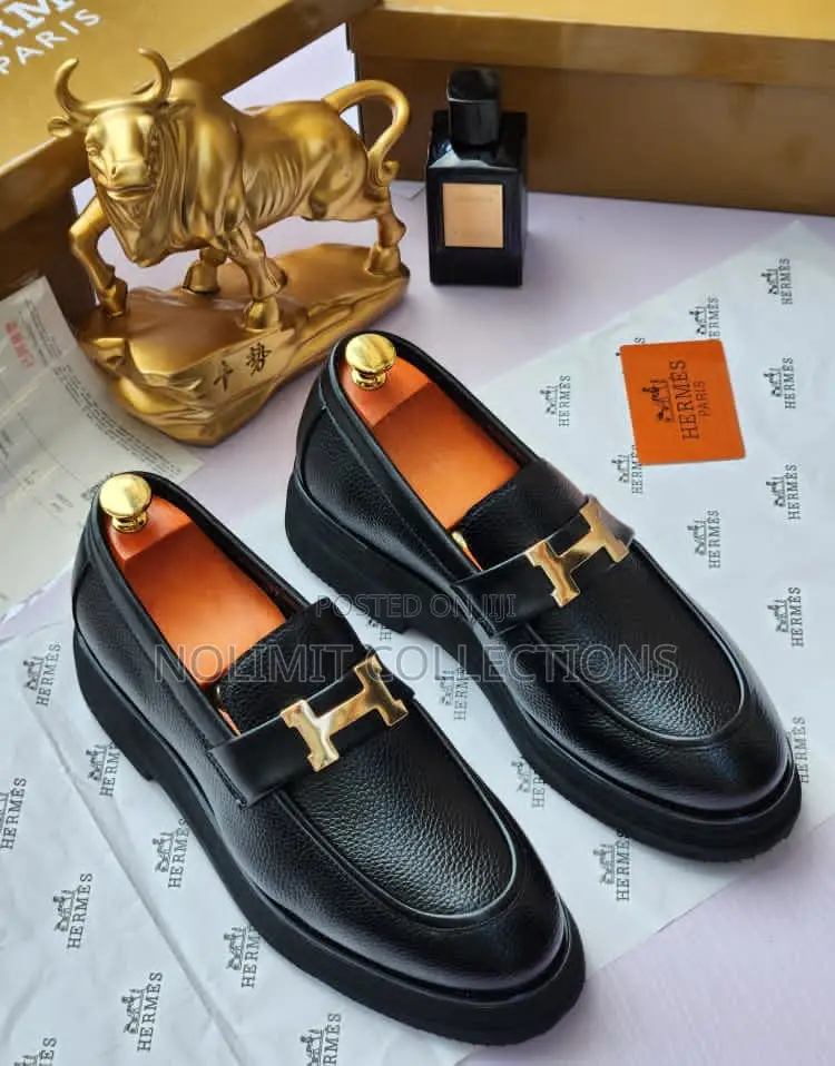 Hermes Calfskin Leather Loafers Shoe