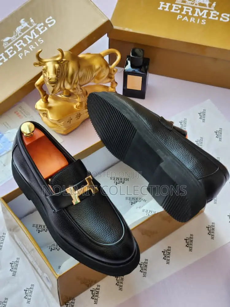 Hermes Calfskin Leather Loafers Shoe
