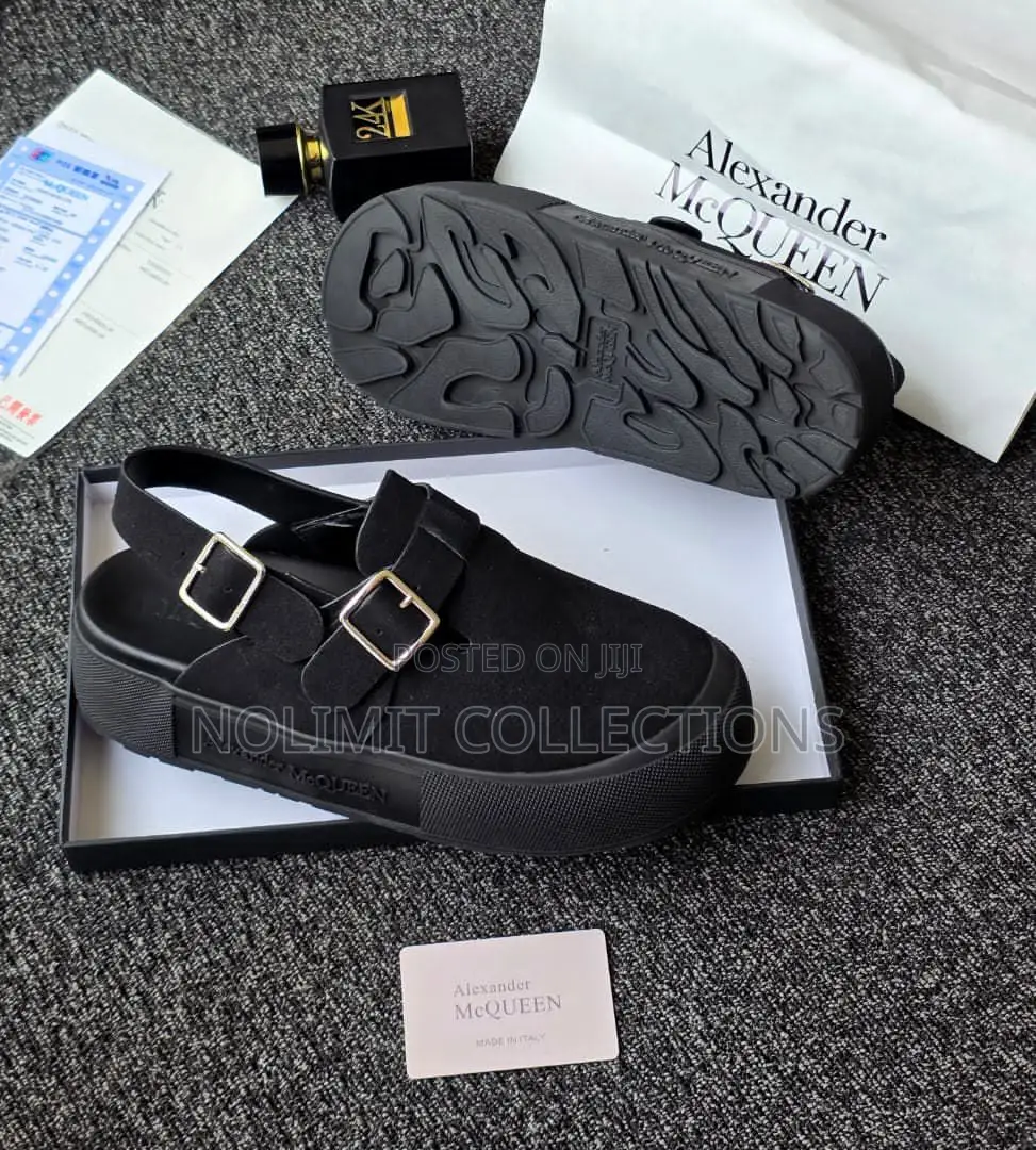 Alexander McQueen Suede Leather Clogs