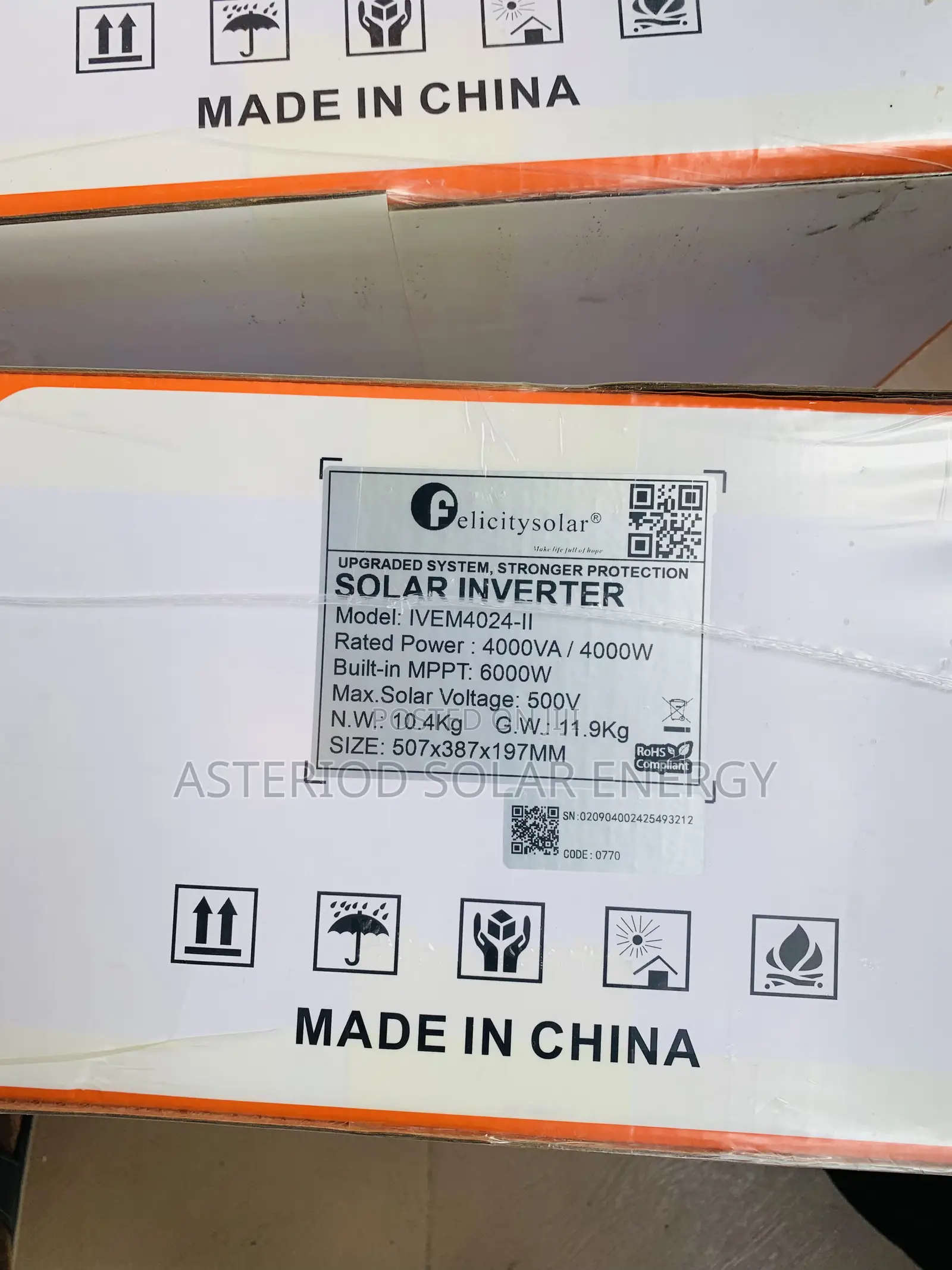 Brand New 4kva 24v Felicity Hybrid Solar Inverter (Ivem )