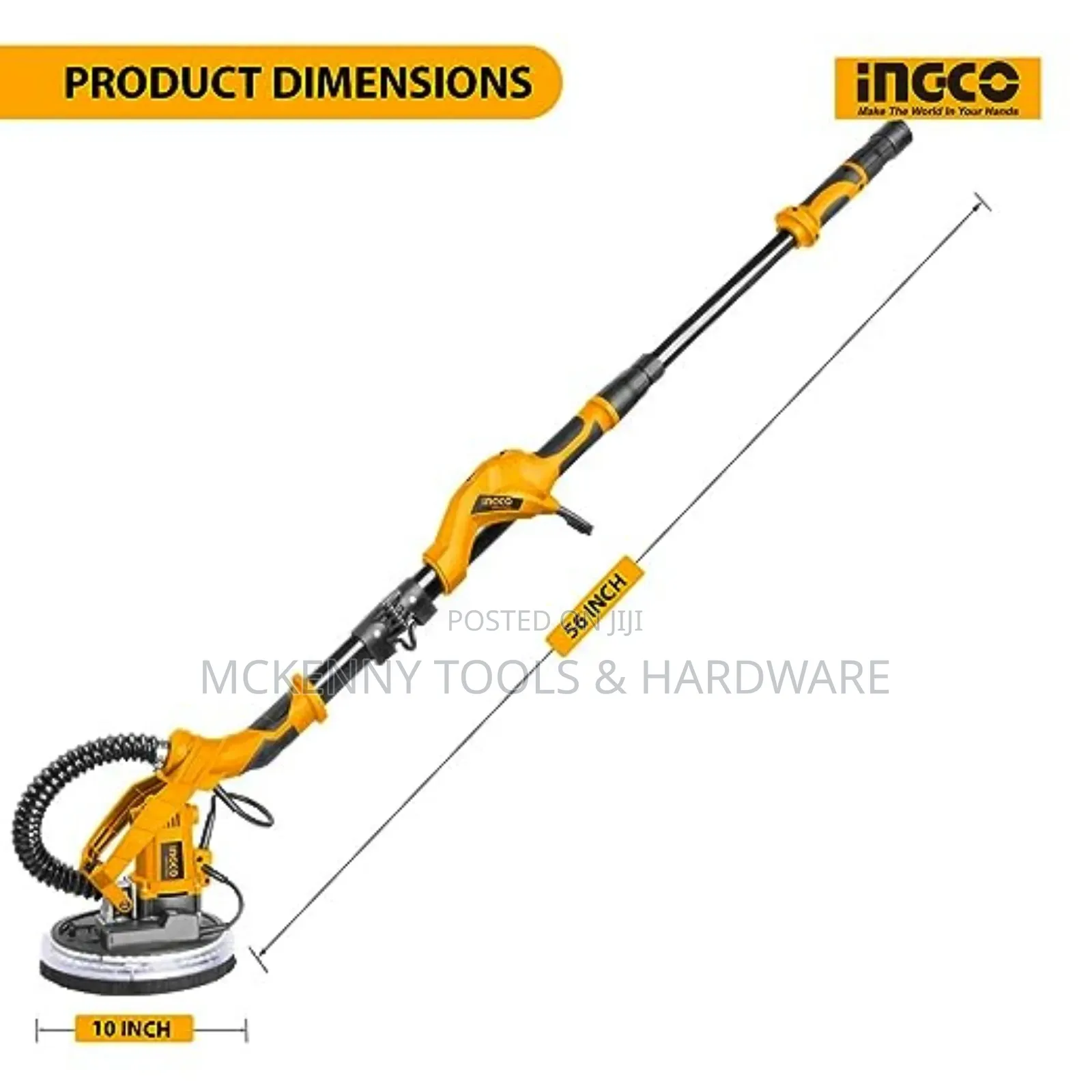 Ingco Drywall Sander 1050w, With 6pcs Sanding Paper Dws10501
