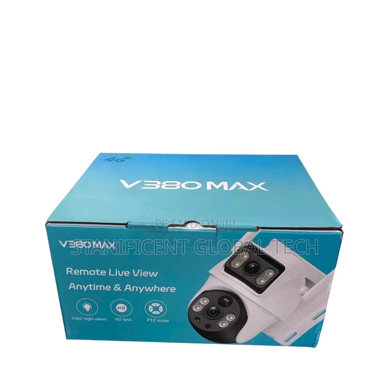 V380 Max B9 4g Dual Lens Solar PTZ Mini Outdoor Camera (White)