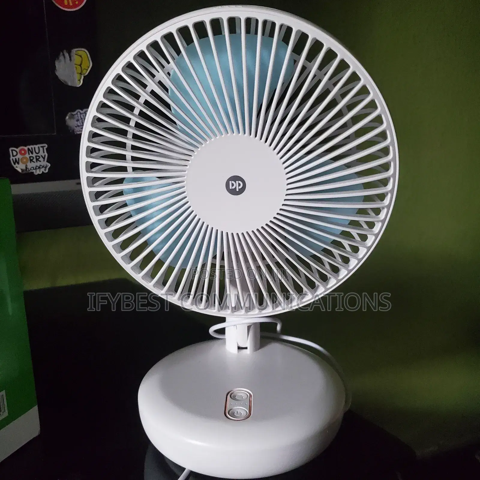 Desktop Portable Rechargeable Fan With Led Light