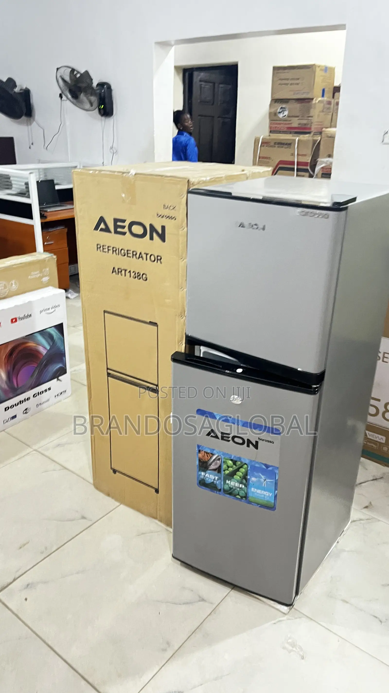 Aeon 138l Modern Design Doubledoor Refrigerator Art-138g