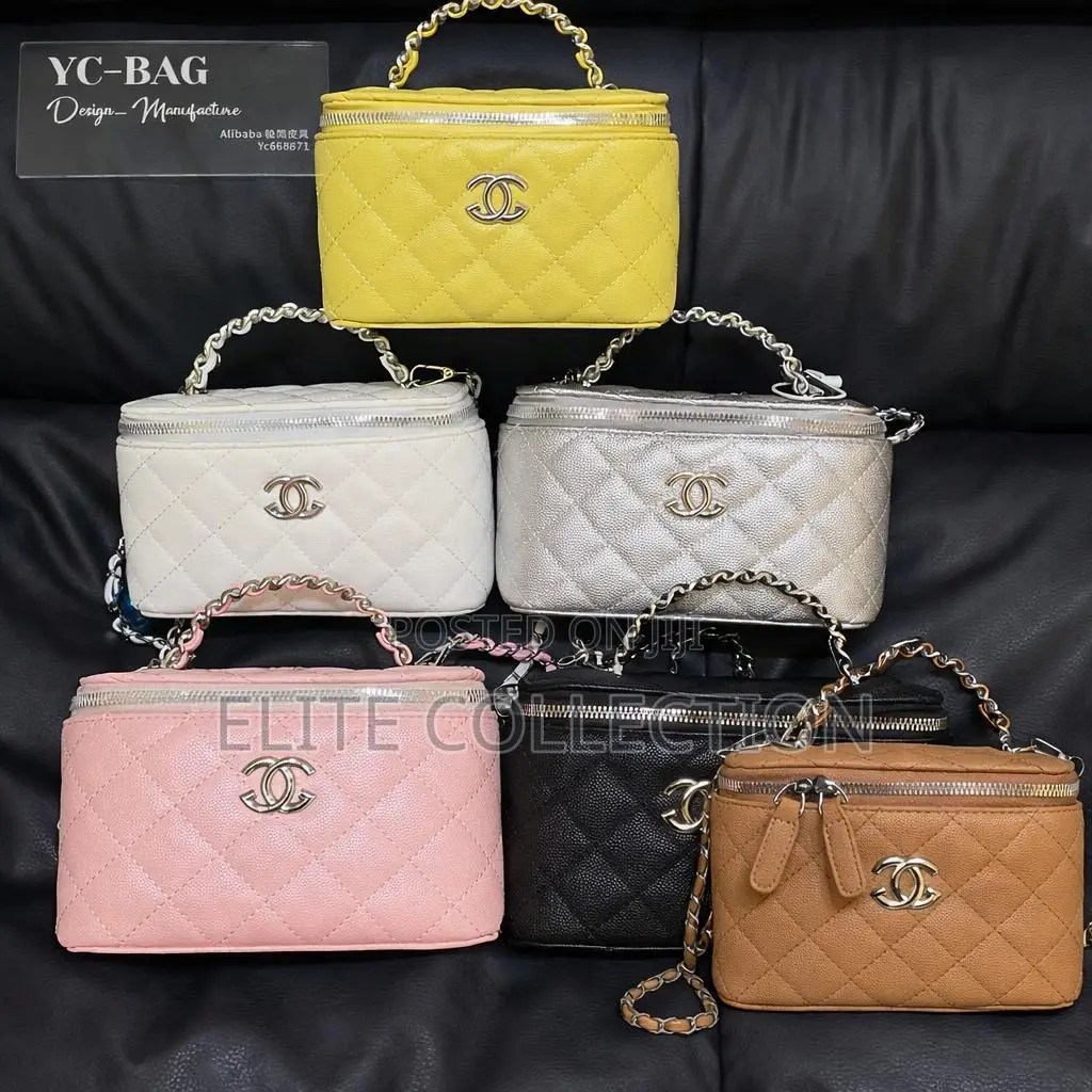 Luxe Chanel Bag Black, White , Pink Comes With a Longer Strap