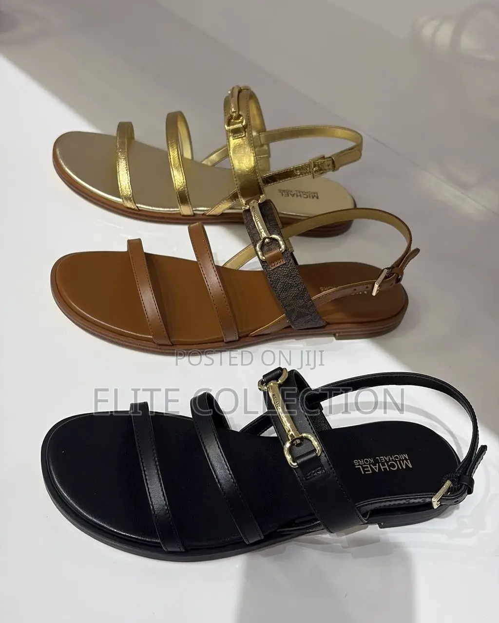 *Mk Double Strap Sandals* Brown • Gold • Black 37 - 42