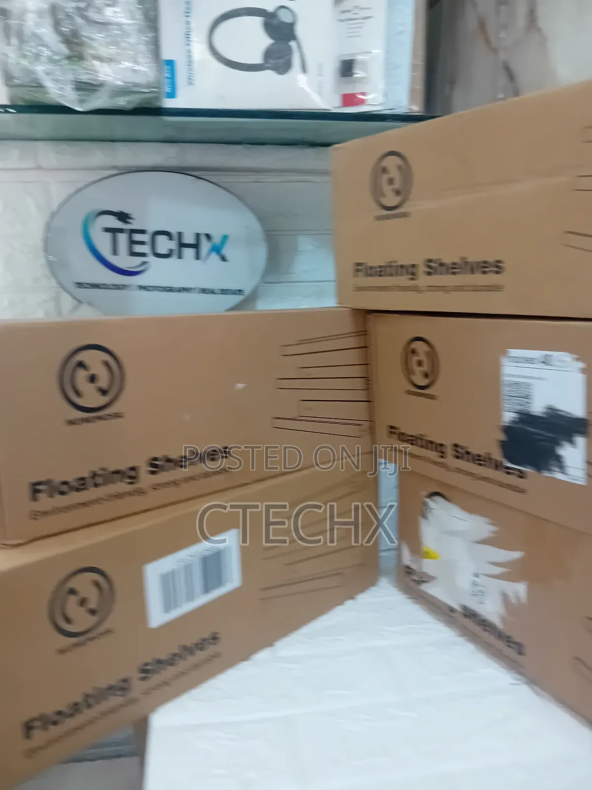 Set of 3 Wood Wall Mounted Floating Shelves