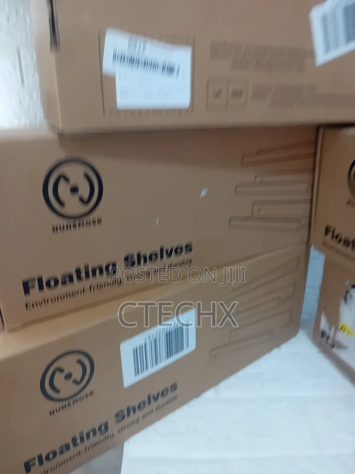 Set of 3 Wood Wall Mounted Floating Shelves