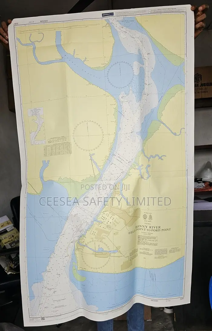 Admiralty Nautical Chart 3287 Bonny River - Field Point To Ford Point