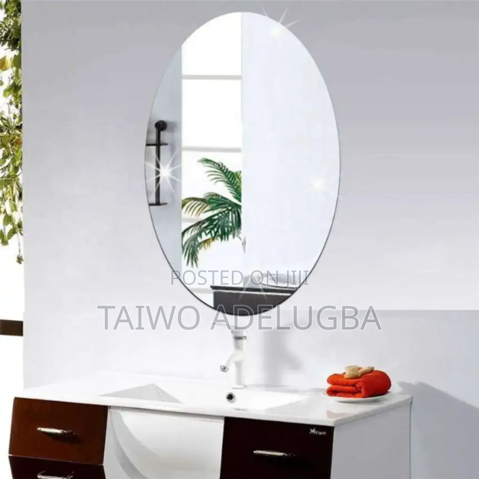 Frameless Mirror for the Living Room