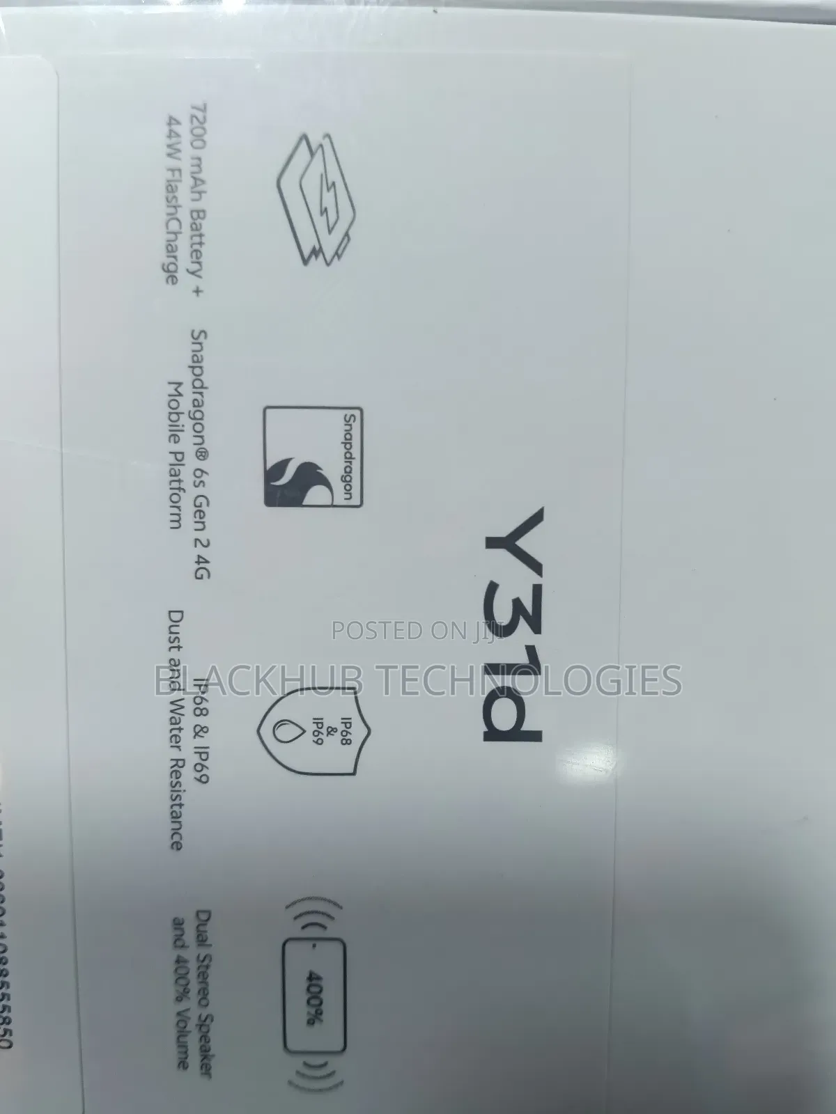 New Vivo Y31 128 GB Gray
