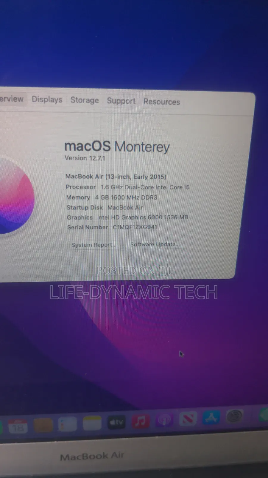 Laptop Apple MacBook Air 2015 4GB Intel Core i5 SSD 256GB