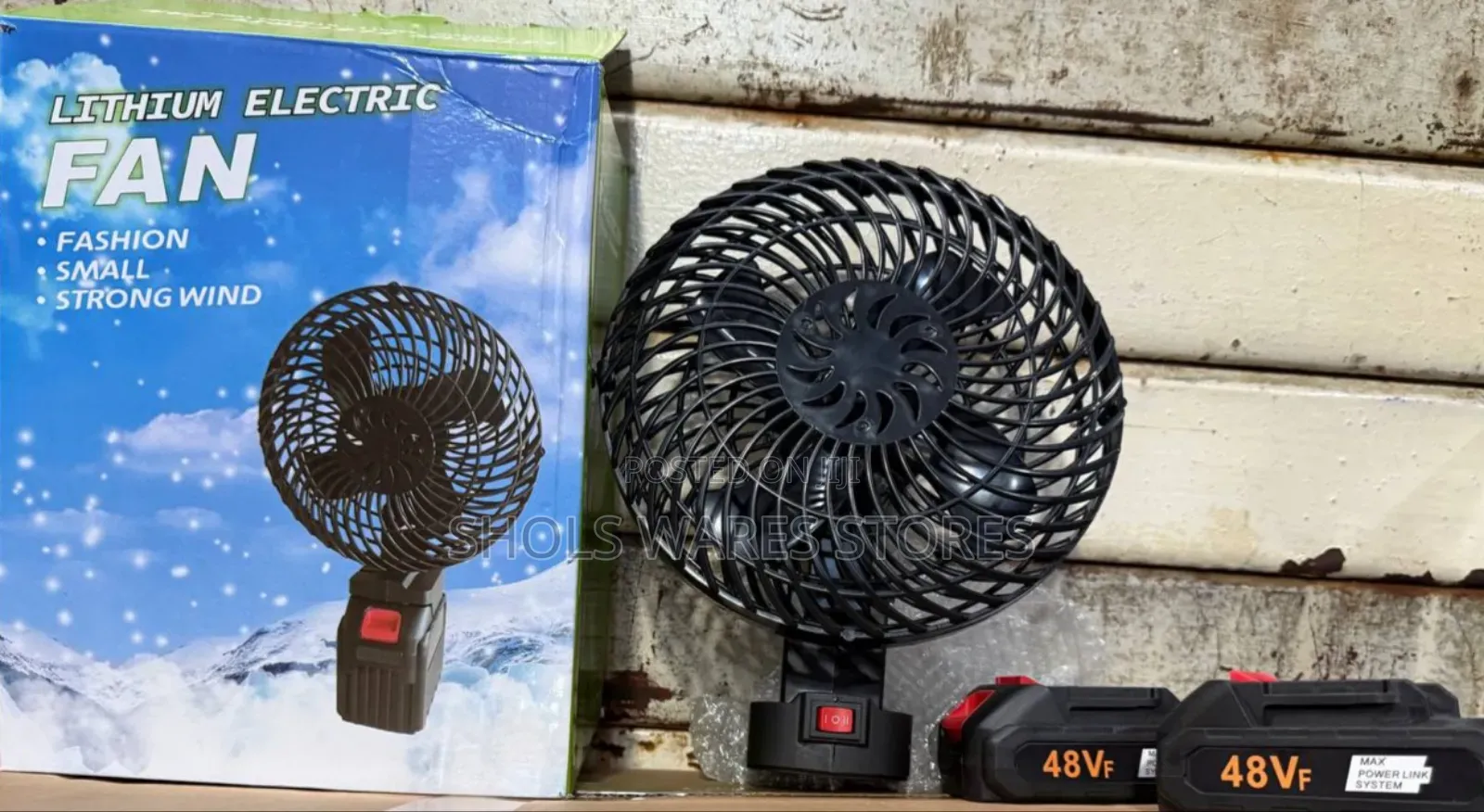 Lithium Rechargeable Battery Fan With Single and Double Battery