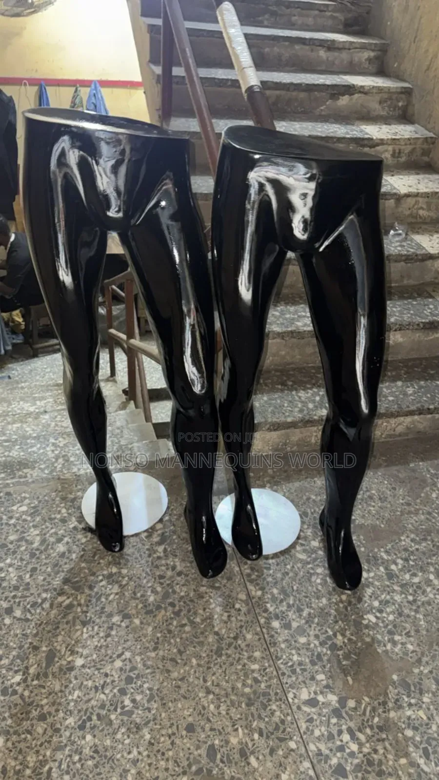 Half Fibre Waist Male Black Mannequin