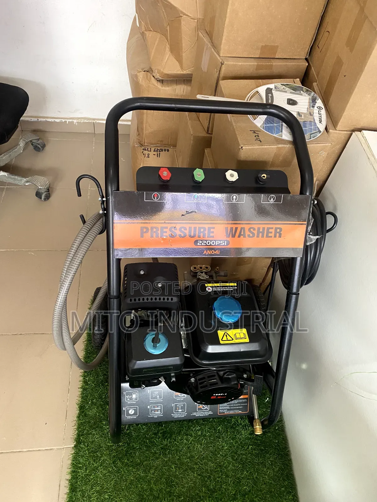 Lutian Gasoline-Powered High-Pressure Washer.