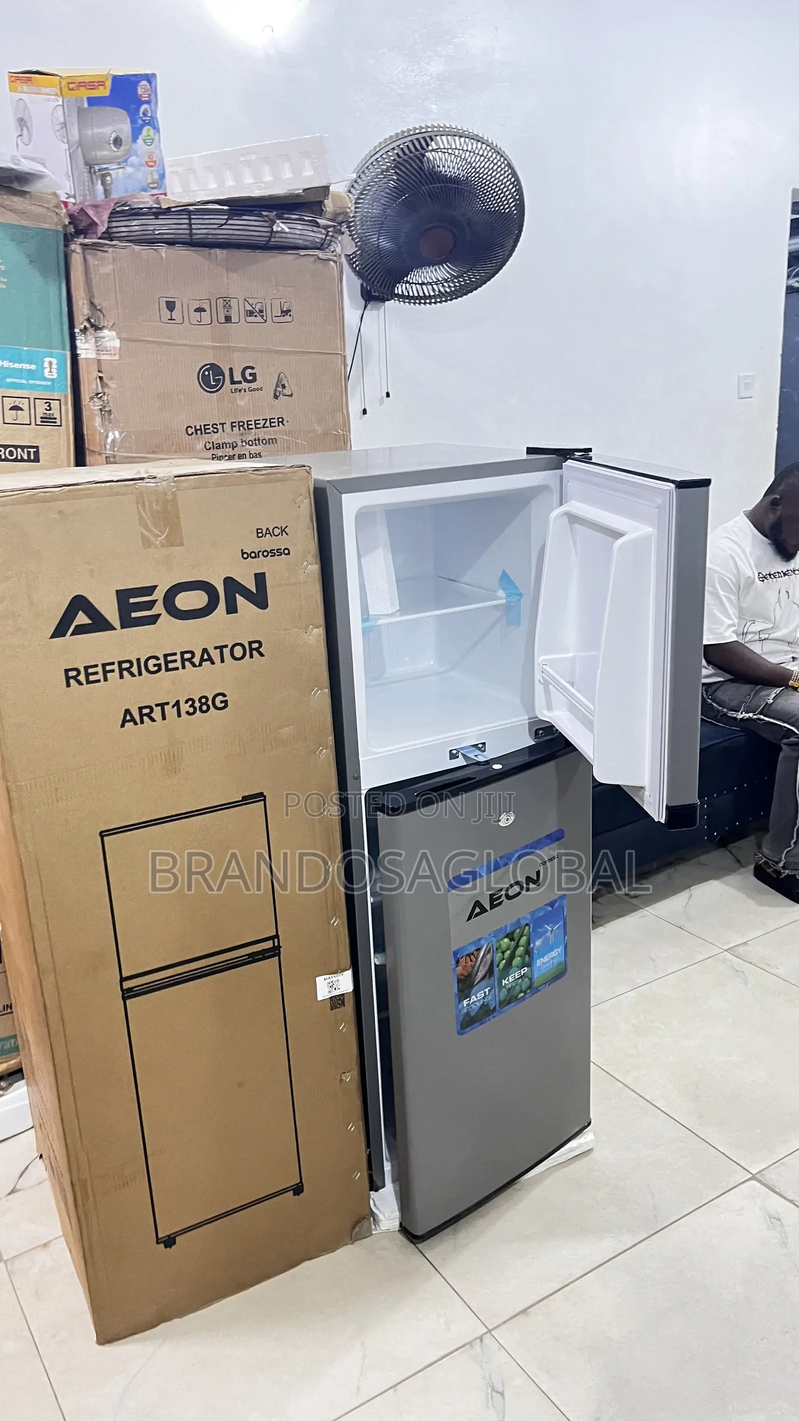 Aeon 138l Double Door Balanced Airflow Fridge Art-138g