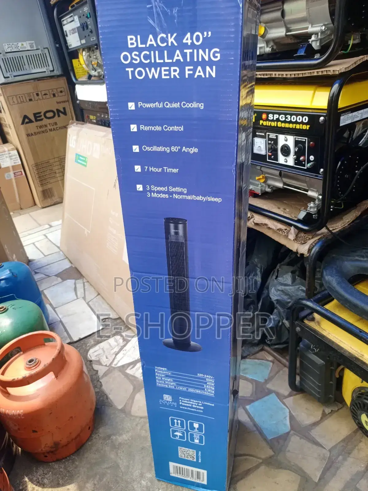 Maxi Tower Fan 40 Inch Black