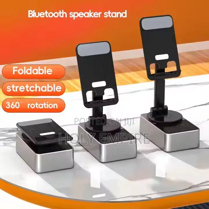 Phone Stand With Speaker 3 In1 Mobile Phone Holder 360 Degree Rotation
