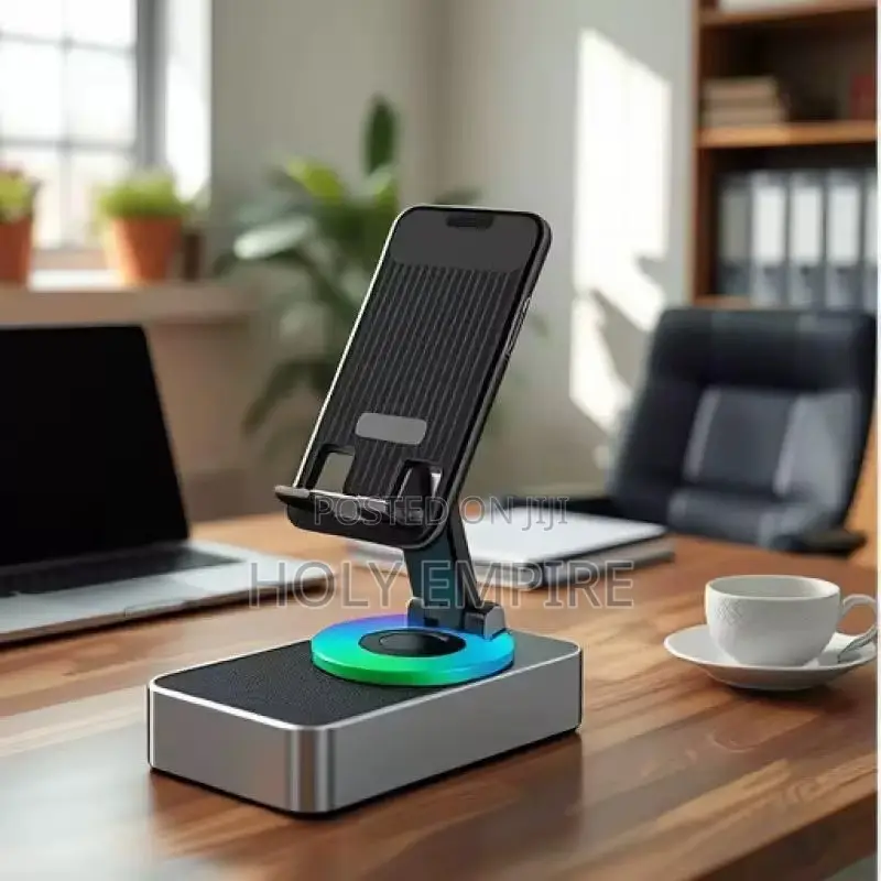 Phone Stand With Speaker 3 In1 Mobile Phone Holder 360 Degree Rotation