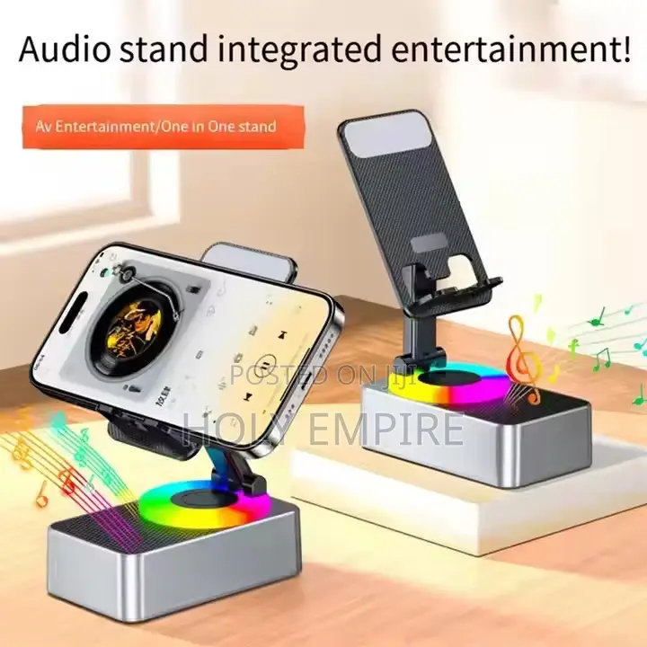 Phone Stand With Speaker 3 In1 Mobile Phone Holder 360 Degree Rotation